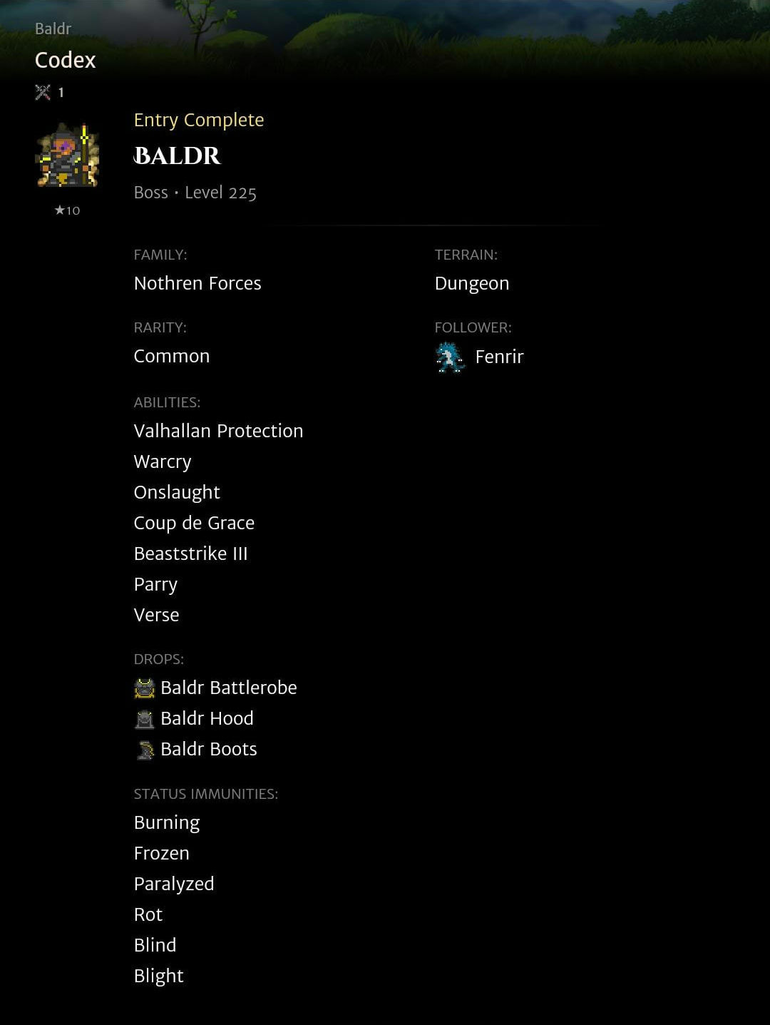 Baldr codex entry