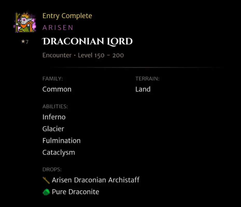 Arisen Draconian Lord codex entry