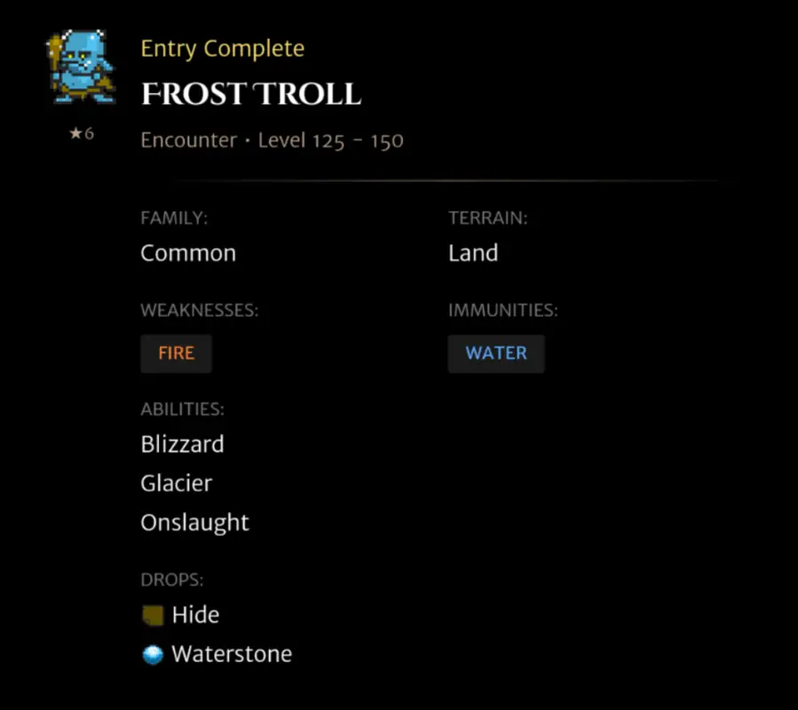Frost Troll codex entry