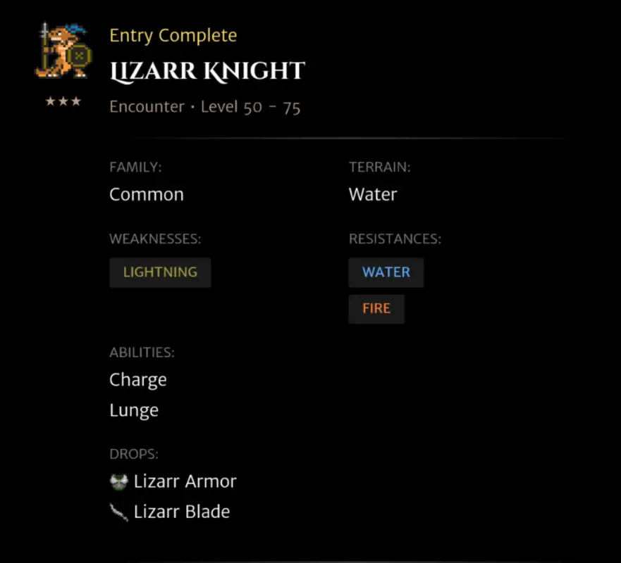 Lizarr Knight codex entry