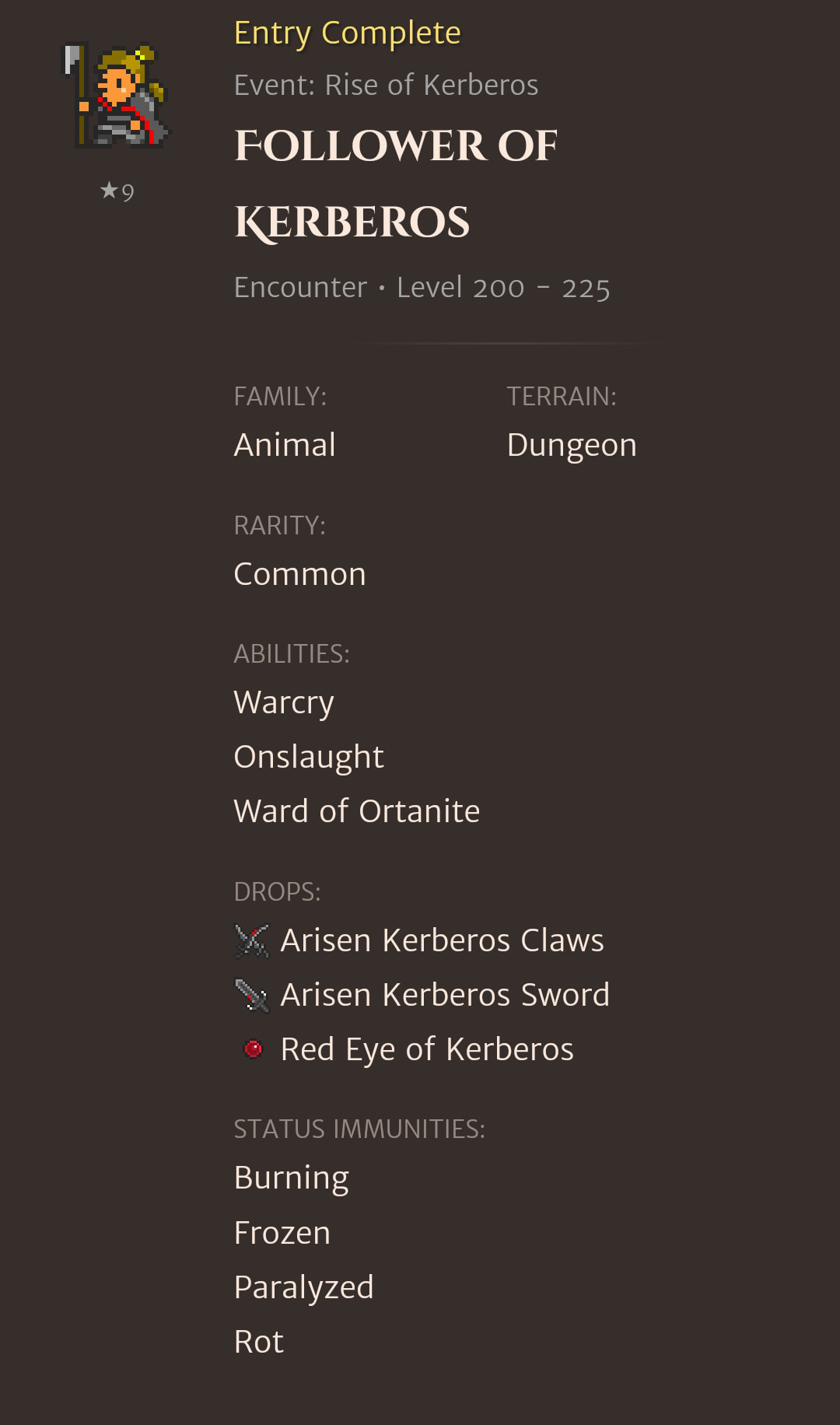 Warrior of Kerberos T9 Codex Entry